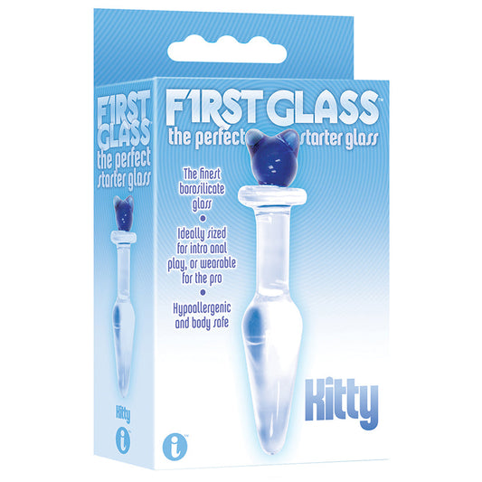 The 9s First Glass Kitty Love Glass Butt Plug-Blue The 9s First Glass Kitty Love Glass Butt Plug-Blue - UABDSM