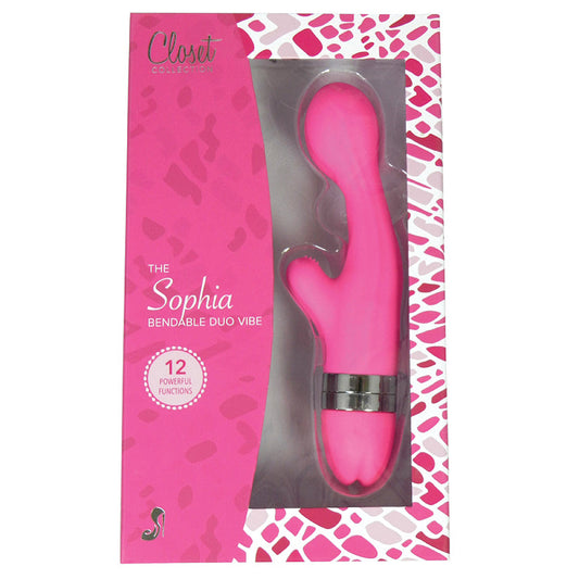 Sophia Bendable Duo Vibe-Pink 7.25 Sophia Bendable Duo Vibe-Pink 7.25 - UABDSM
