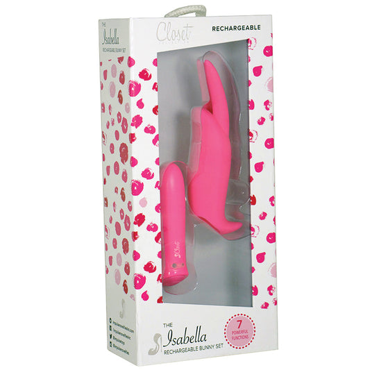 Isabella Rechargeable Bunny Set-Pink Isabella Rechargeable Bunny Set-Pink - UABDSM