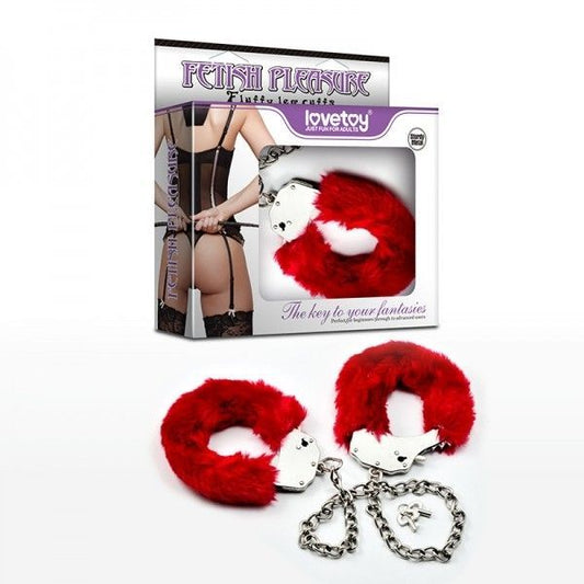 Fluffy Leg Cuffs Red Fetish Pleasure Fluffy Leg Cuffs Fluffy Leg Cuffs Red Fetish Pleasure Fluffy Leg Cuffs - UABDSM