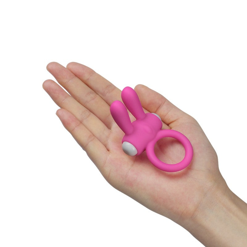 Vibrating Pink Cockring Power Clit Silicone Cockring - UABDSM