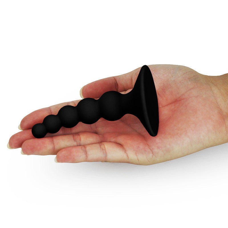 Anal Toy Black Lure Me Beaded Anal Plug - UABDSM