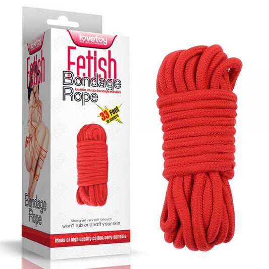 Red Fetish Bondage Rope 10 Meters Red Fetish Bondage Rope 10 Meters - UABDSM