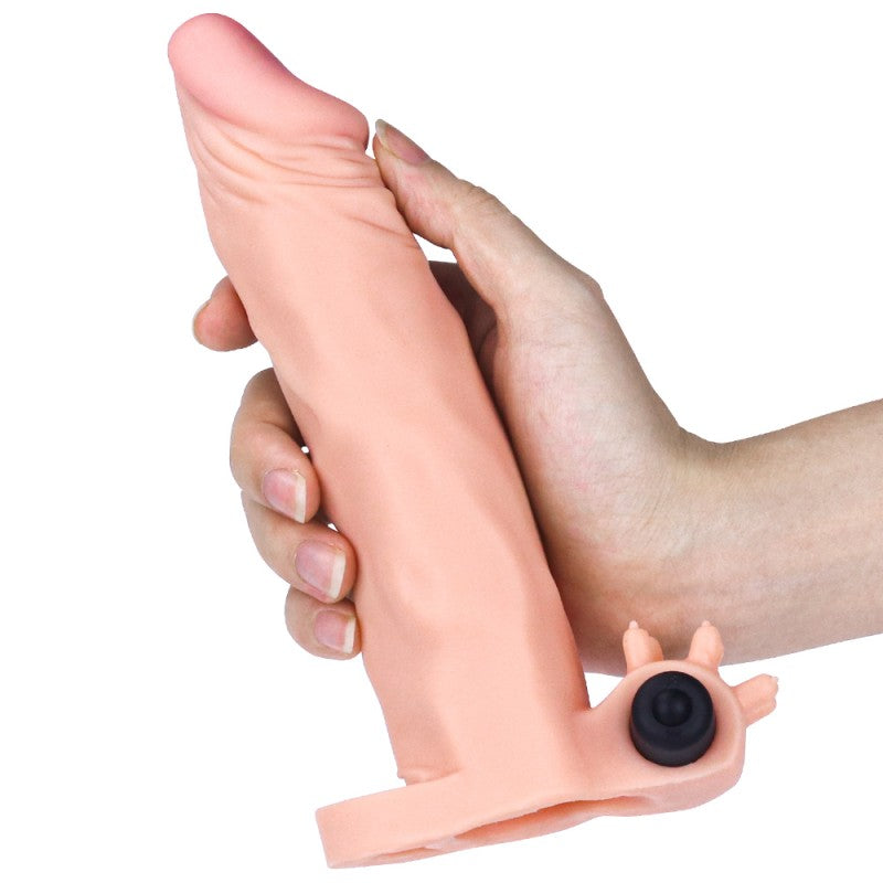 Super Realistic Nude Pleasure X Tender Vibrating Penis Sleeve - UABDSM