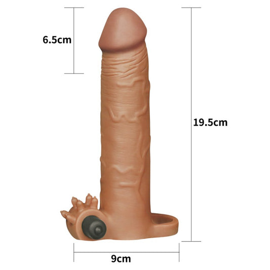 Brown Pleasure X Tender Vibrating Penis Sleeve - UABDSM