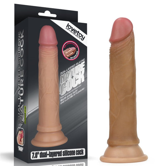 Dual Layered Platinum Silicone Cock Dildo Dual Layered Platinum Silicone Cock Dildo - UABDSM