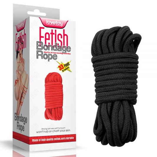 Black Fetish Bondage Rope 10 Meters Black Fetish Bondage Rope 10 Meters - UABDSM