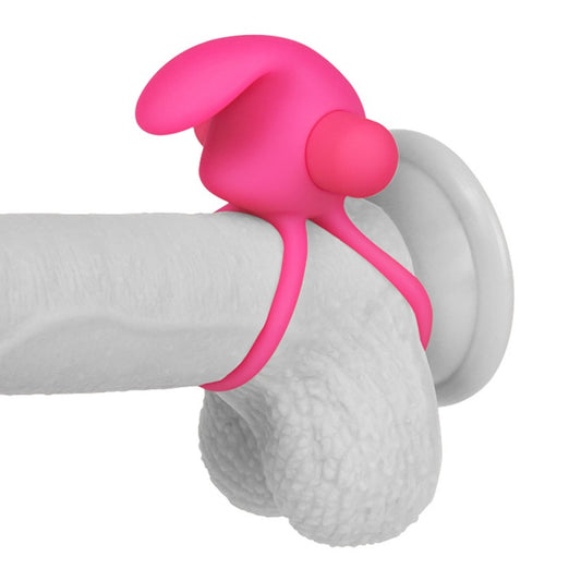 Vibrating Penis Attachment With Power Clit Duo Silicone Cockring Erection Rings - UABDSM