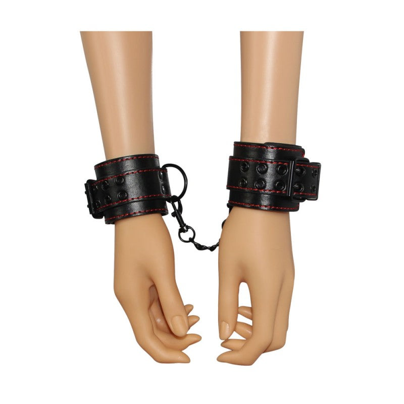 Universal Leather Handcuffs Bondage Fetish Pleasure Handcuffs - UABDSM