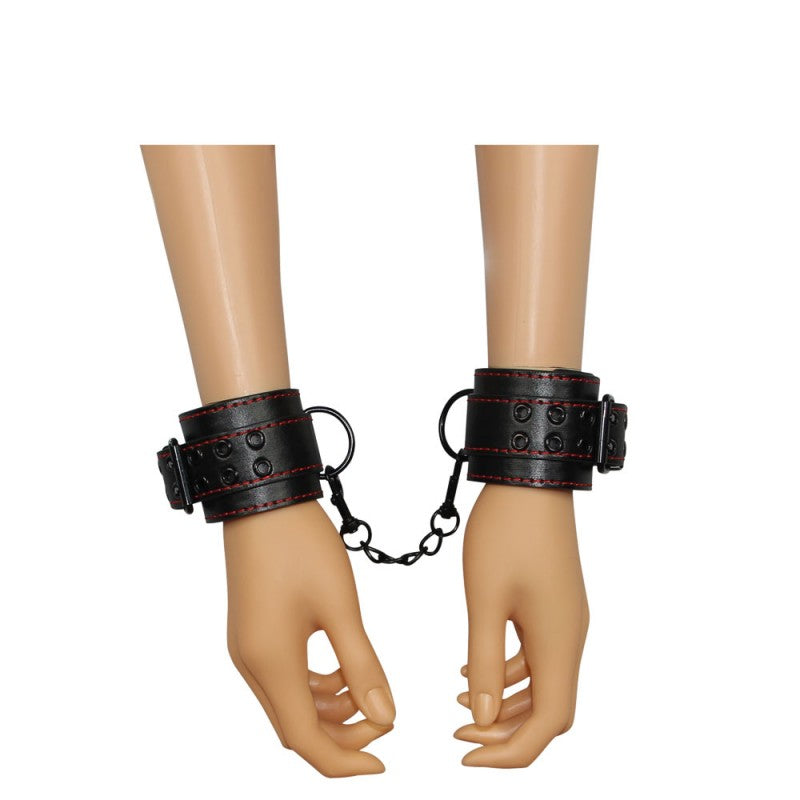 Universal Leather Handcuffs Bondage Fetish Pleasure Handcuffs - UABDSM