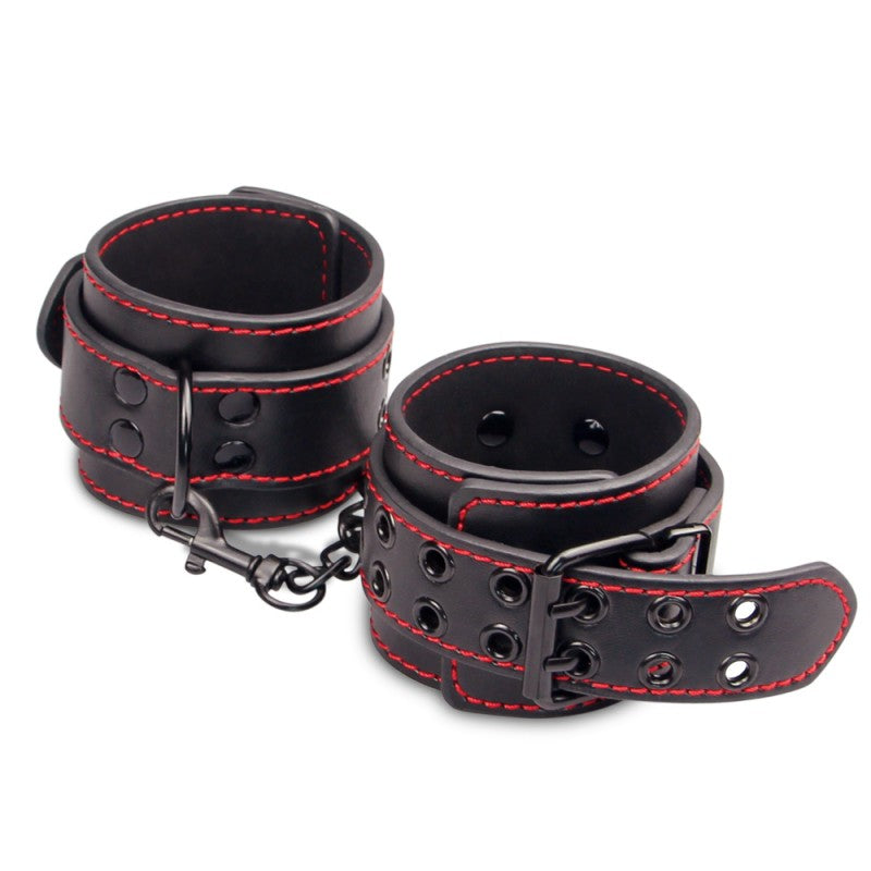 Universal Leather Handcuffs Bondage Fetish Pleasure Handcuffs - UABDSM