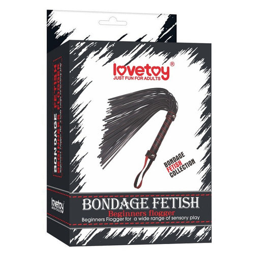 Whip With A Handle Black-red Bondage Fetish Beginners Flogger Whip With A Handle Black-red Bondage Fetish Beginners Flogger - UABDSM