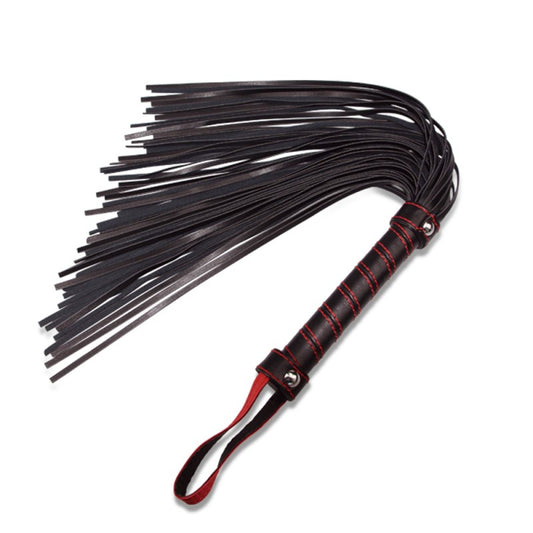 Whip With A Handle Black-red Bondage Fetish Beginners Flogger - UABDSM
