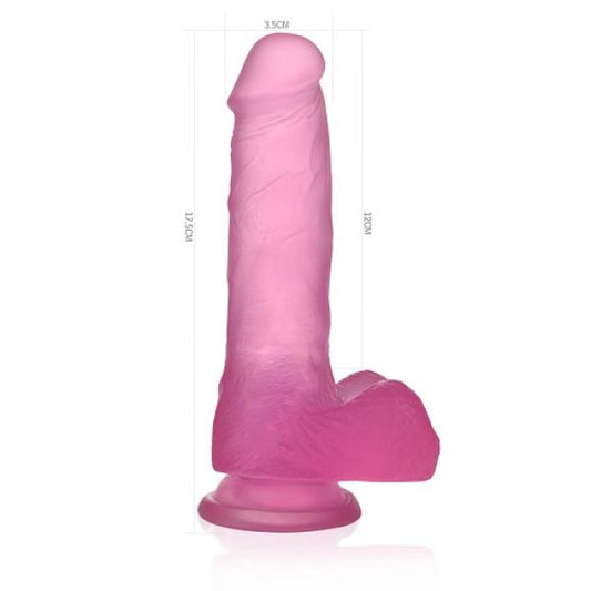 Silicone Dildo Pink Jelly Studs Crystal Dildo Medium - UABDSM