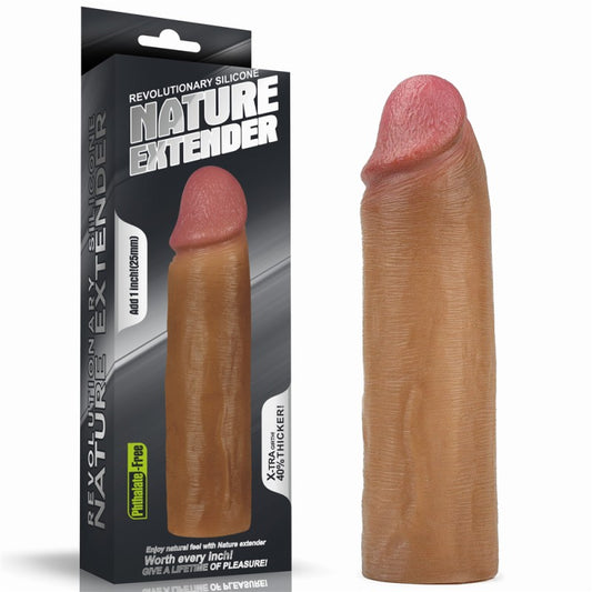 Super Realistic Penis Extender Brown Revolutionary Silicone Nature Extender Super Realistic Penis Extender Brown Revolutionary Silicone Nature Extender - UABDSM