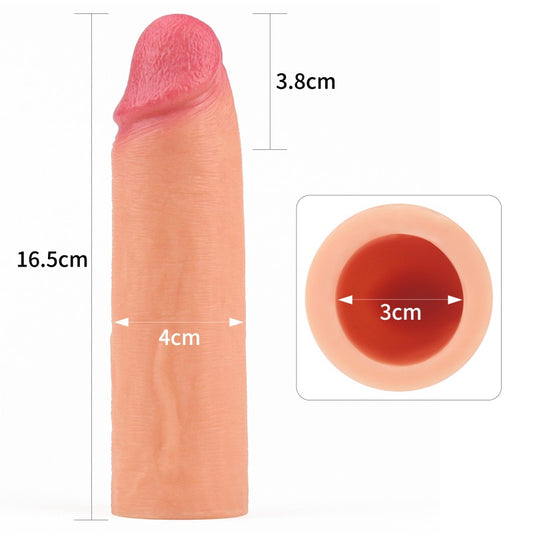 Super Realistic Penis Extender Nude Revolutionary Silicone Nature Extender - UABDSM