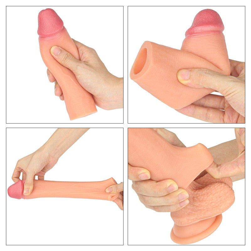 Super Realistic Penis Extender Nude Revolutionary Silicone Nature Extender - UABDSM