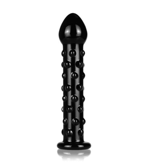 Black Glass Dildo With Pimples Glass Romance Black Glass Dildo With Pimples Glass Romance - UABDSM