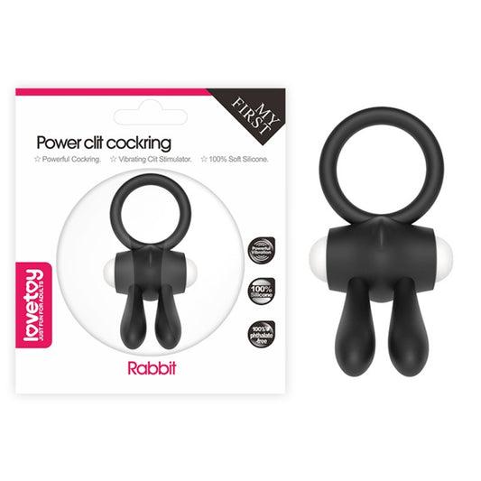Vibrating Black Cock Ring Power Clit Cockring Rabbit Vibrating Black Cock Ring Power Clit Cockring Rabbit - UABDSM