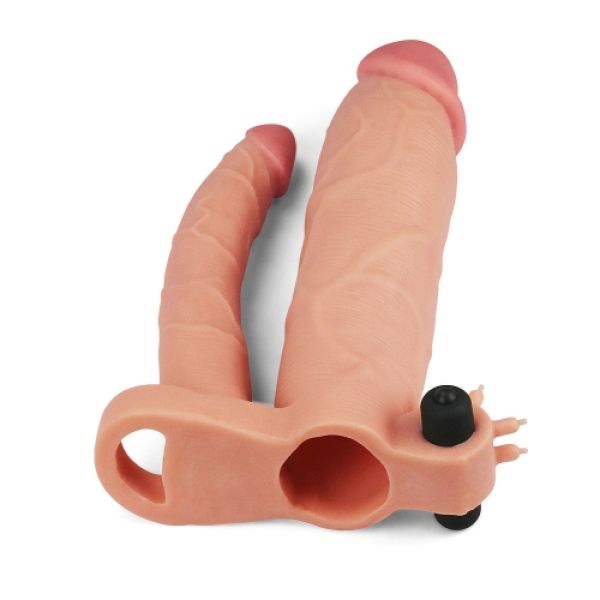 Pleasure X Tender Vibrating Double Penis Sleeve - UABDSM