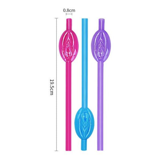 Cocktail Tubes In The Shape Of Labia Original Pussy Straws 9pcs - UABDSM