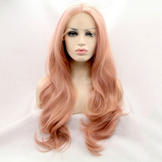 Wig ZADIRA Pink Female Long Wig With Soft Curls Wig ZADIRA Pink Female Long Wig With Soft Curls - UABDSM