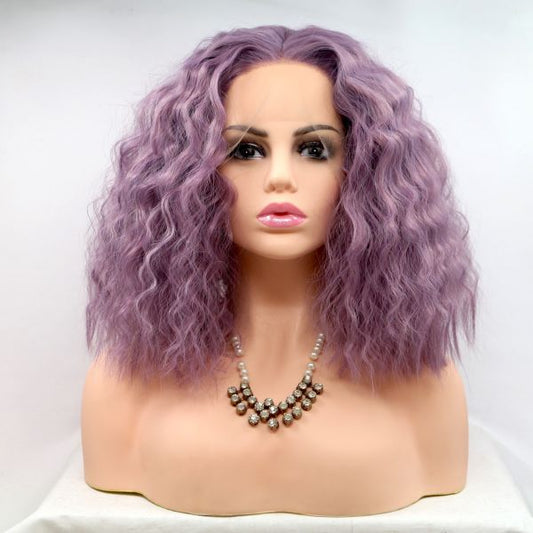 Wig ZADIRA Square Purple Female Short Curly Wig ZADIRA Square Purple Female Short Curly - UABDSM