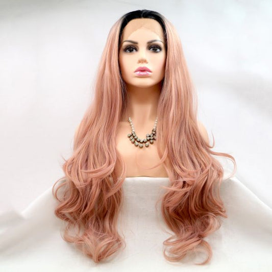 Wig ZADIRA Rose Gold For Women Long Wavy On A Mesh Wig ZADIRA Rose Gold For Women Long Wavy On A Mesh - UABDSM