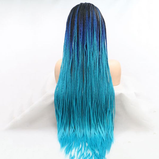 Wig ZADIRA Blue Afrokos Female Long With Ombre - UABDSM