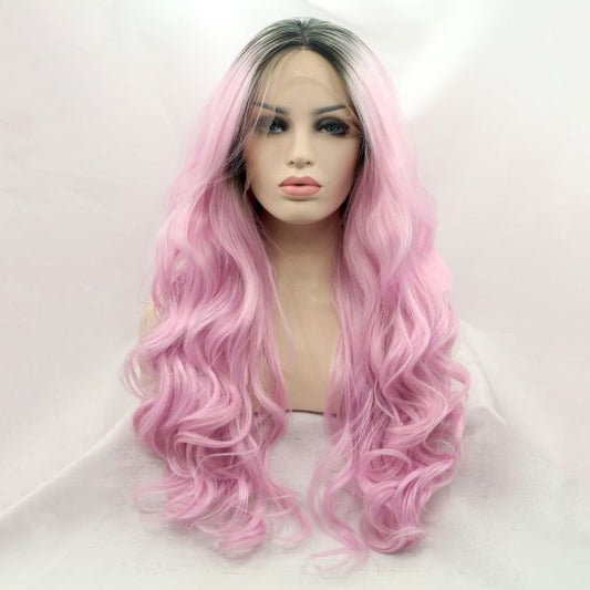 Wig ZADIRA Light Pink Female Long Wavy On A Mesh Wig ZADIRA Light Pink Female Long Wavy On A Mesh - UABDSM