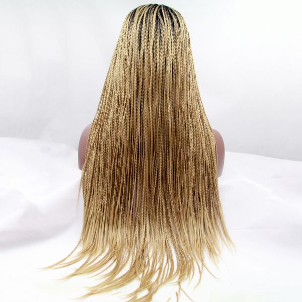 Wig ZADIRA Blond Afrokos Women Long With Black Ombre - UABDSM