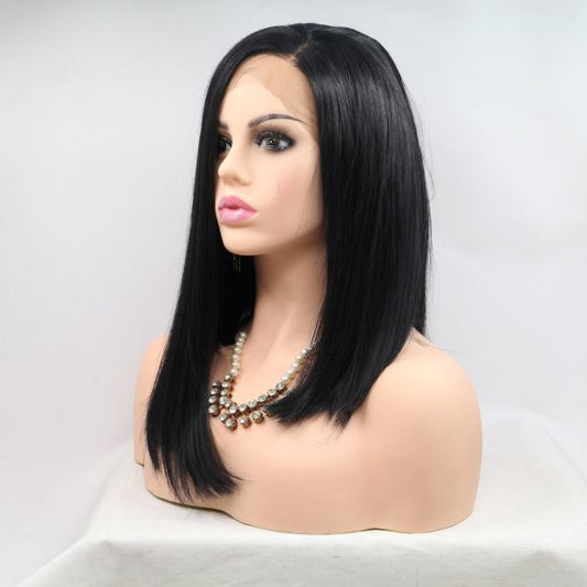 Wig ZADIRA Square Black Female Short Asymmetric Wig ZADIRA Square Black Female Short Asymmetric - UABDSM