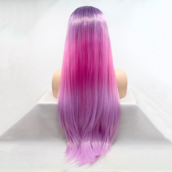 Wig ZADIRA Pink Gradient Womens Long Straight - UABDSM