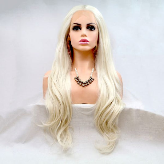 Wig ZADIRA White Blond Female Long Wavy Wig ZADIRA White Blond Female Long Wavy - UABDSM