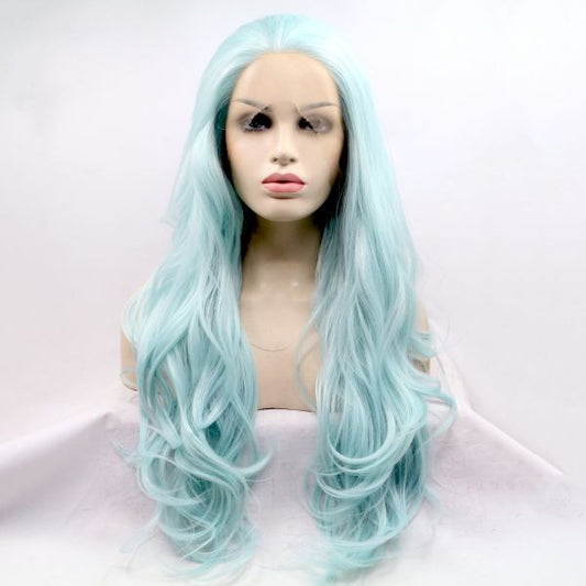 Wig ZADIRA Female Long Wavy Pastel Blue Wig ZADIRA Female Long Wavy Pastel Blue - UABDSM