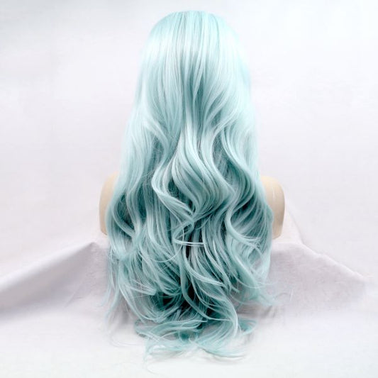 Wig ZADIRA Female Long Wavy Pastel Blue - UABDSM