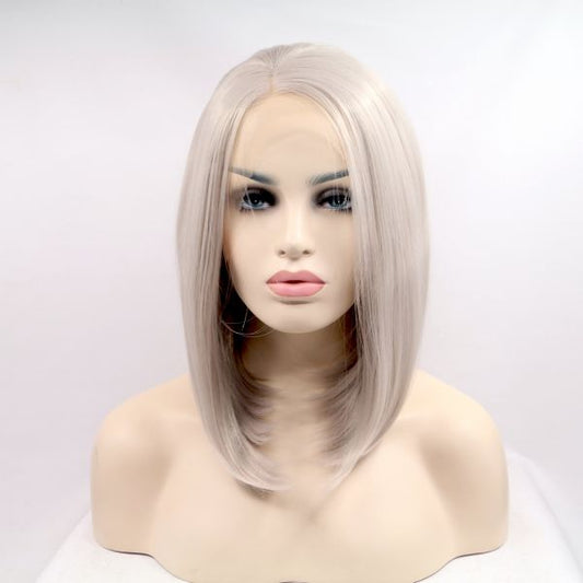 Wig ZADIRA Square Platinum Blond Short Straight For Women Wig ZADIRA Square Platinum Blond Short Straight For Women - UABDSM