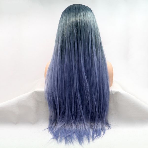 Wig ZADIRA Purple Gradient Female Long Straight With Ombre - UABDSM