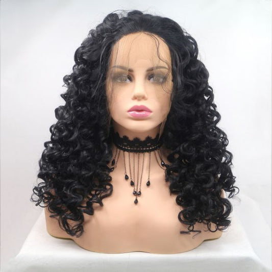 Wig ZADIRA Female Black Curly Medium Length Wig ZADIRA Female Black Curly Medium Length - UABDSM