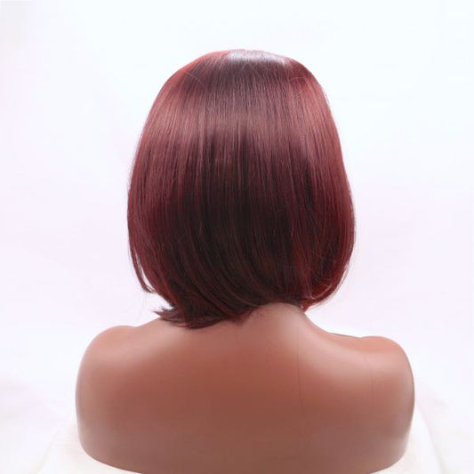 Wig ZADIRA Square Burgundy Female Short Straight - UABDSM