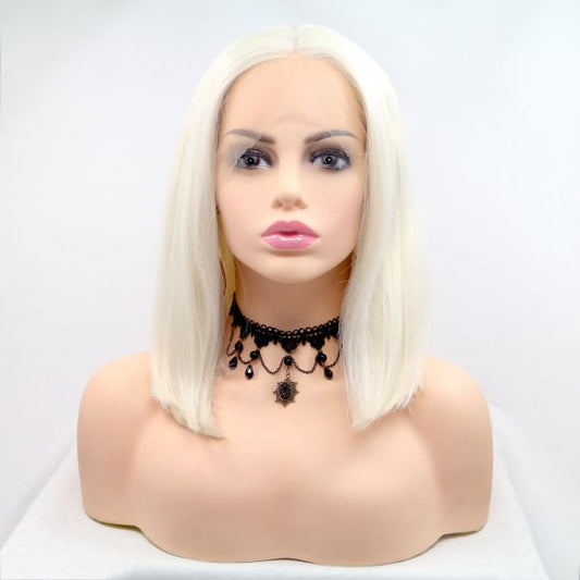 Wig ZADIRA Square White Blond Female Short Straight Wig ZADIRA Square White Blond Female Short Straight - UABDSM