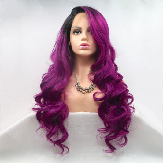 Wig ZADIRA Purple Female Long Wavy On A Mesh Wig ZADIRA Purple Female Long Wavy On A Mesh - UABDSM