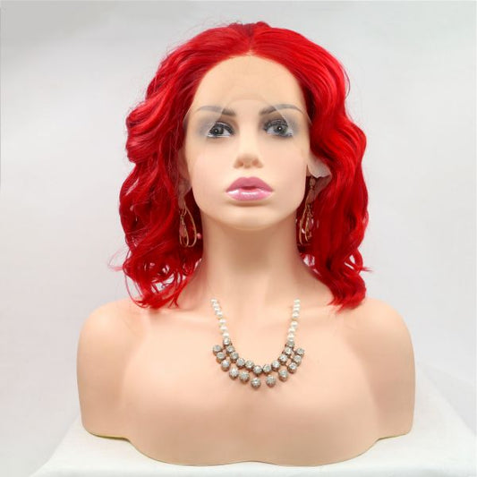 Wig ZADIRA Square Red Female Short Wavy Wig Wig ZADIRA Square Red Female Short Wavy Wig - UABDSM
