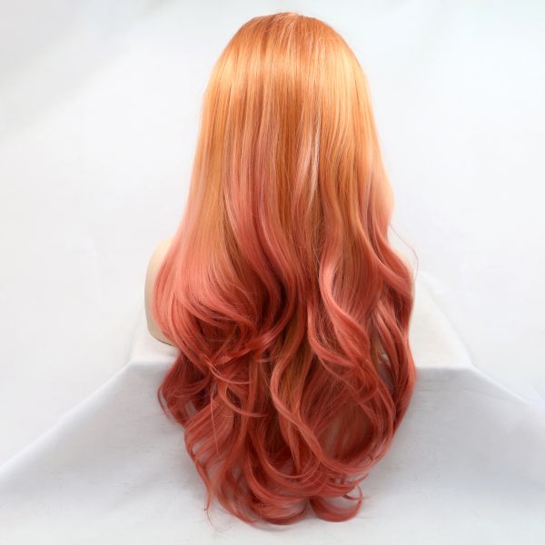 Wig ZADIRA Orange Gradient Ladies Long Wavy - UABDSM