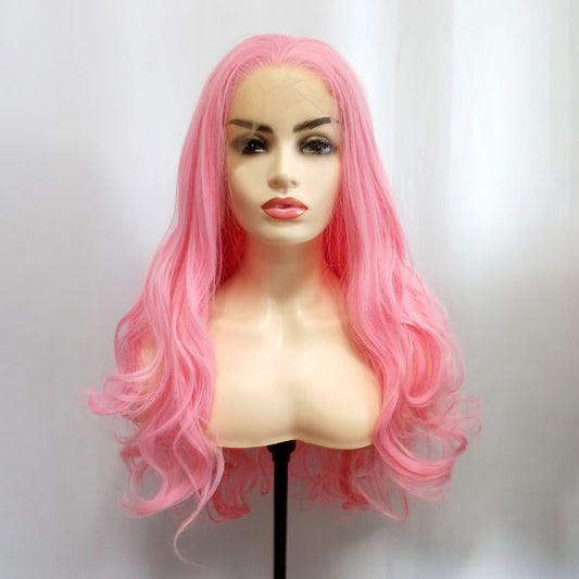 Wig ZADIRA Hot Pink Womens Long Wavy Wig ZADIRA Hot Pink Womens Long Wavy - UABDSM
