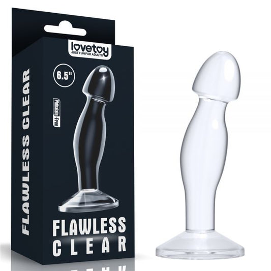 Butt Plug Suction Cup Flawless Clear Prostate Plug 6.5 Butt Plug Suction Cup Flawless Clear Prostate Plug 6.5 - UABDSM