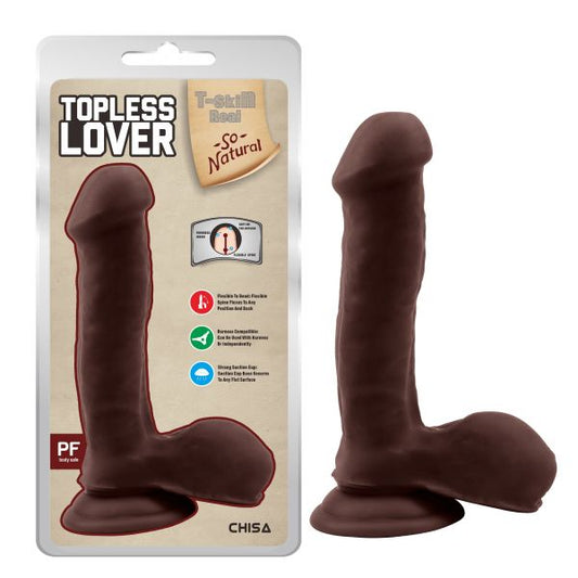 Topless Lover Brown Suction Cup Dildo Topless Lover Brown Suction Cup Dildo - UABDSM
