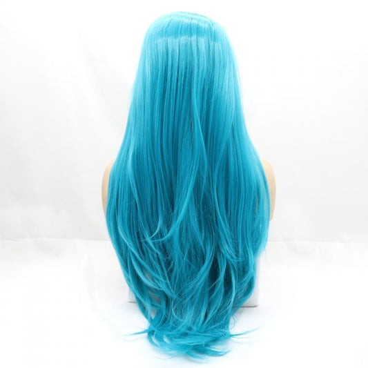 Wig ZADIRA Blue Female Long Straight On A Mesh - UABDSM