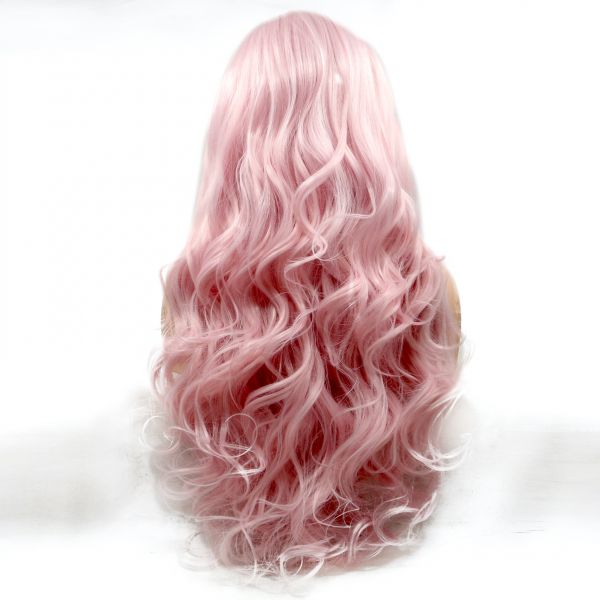 Wig ZADIRA Pastel Pink Womens Wavy - UABDSM