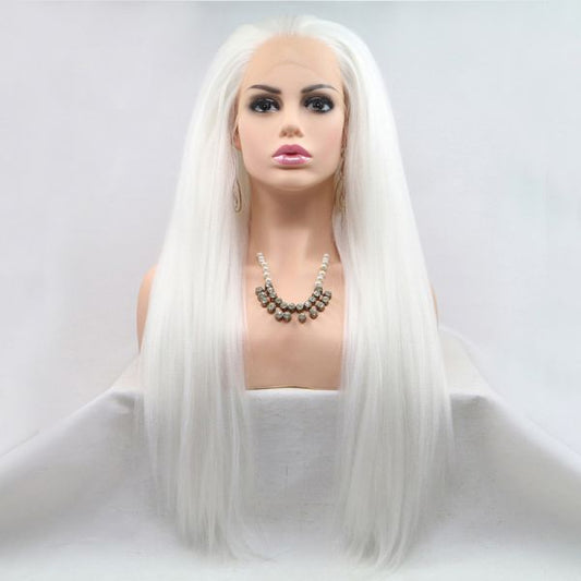 Wig ZADIRA White Blond Female Long Straight Wig ZADIRA White Blond Female Long Straight - UABDSM